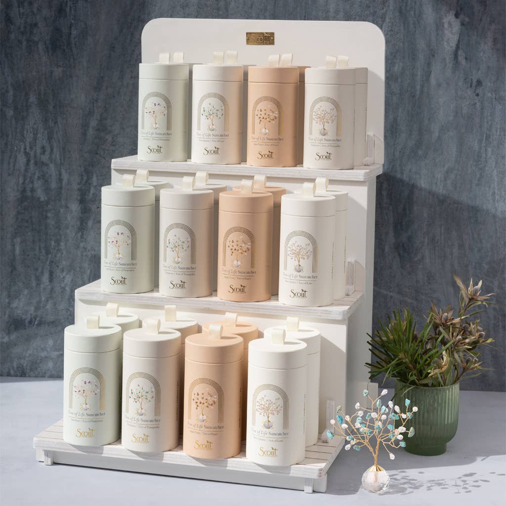 Suncatcher Tree of Life Prism- Rose Quartz/Love/Gold