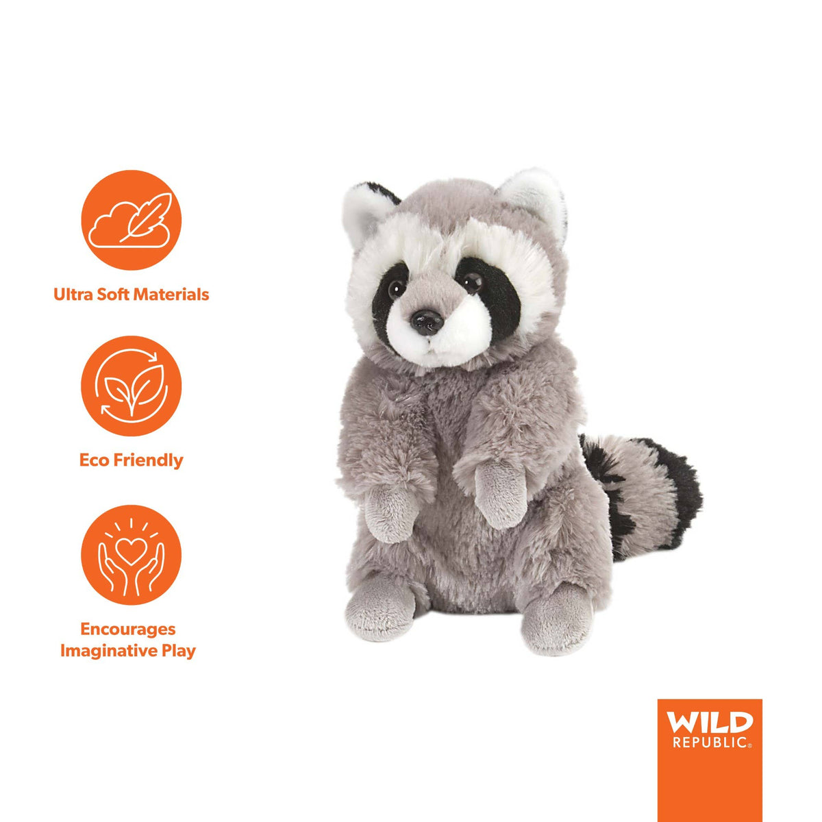 CK-Mini Raccoon Stuffed Animal 8"