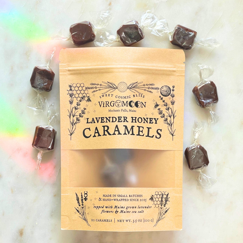 Lavender Honey Caramels with Hand-Harvested Flowers