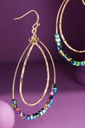 Teardrop Glass Bead Dangle Earring