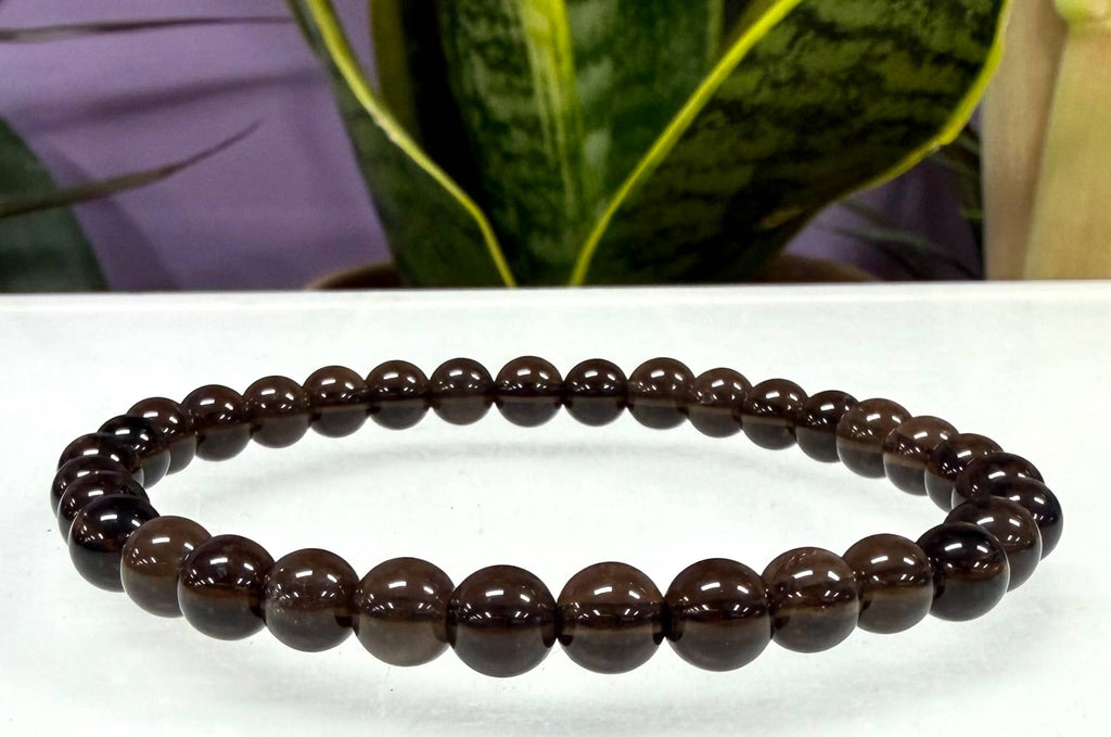 Smoky Quartz Crystal Healing Stretch Bracelet 6mm