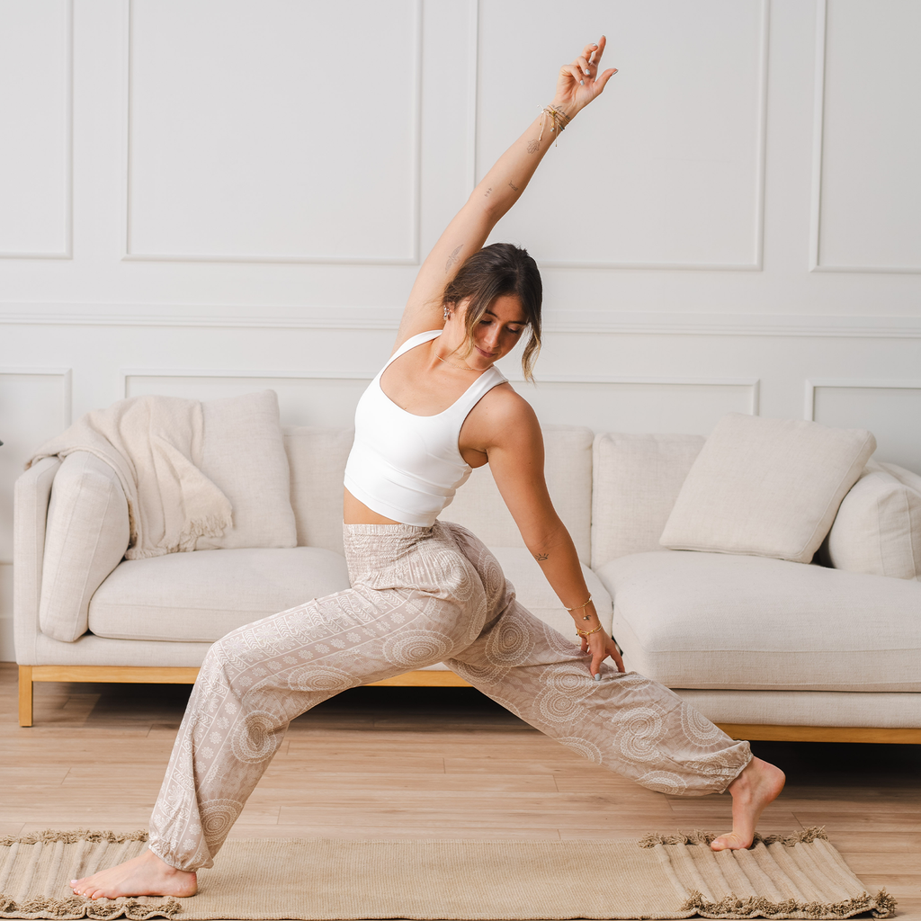 Tan Sahara Harem Pants with Pockets
