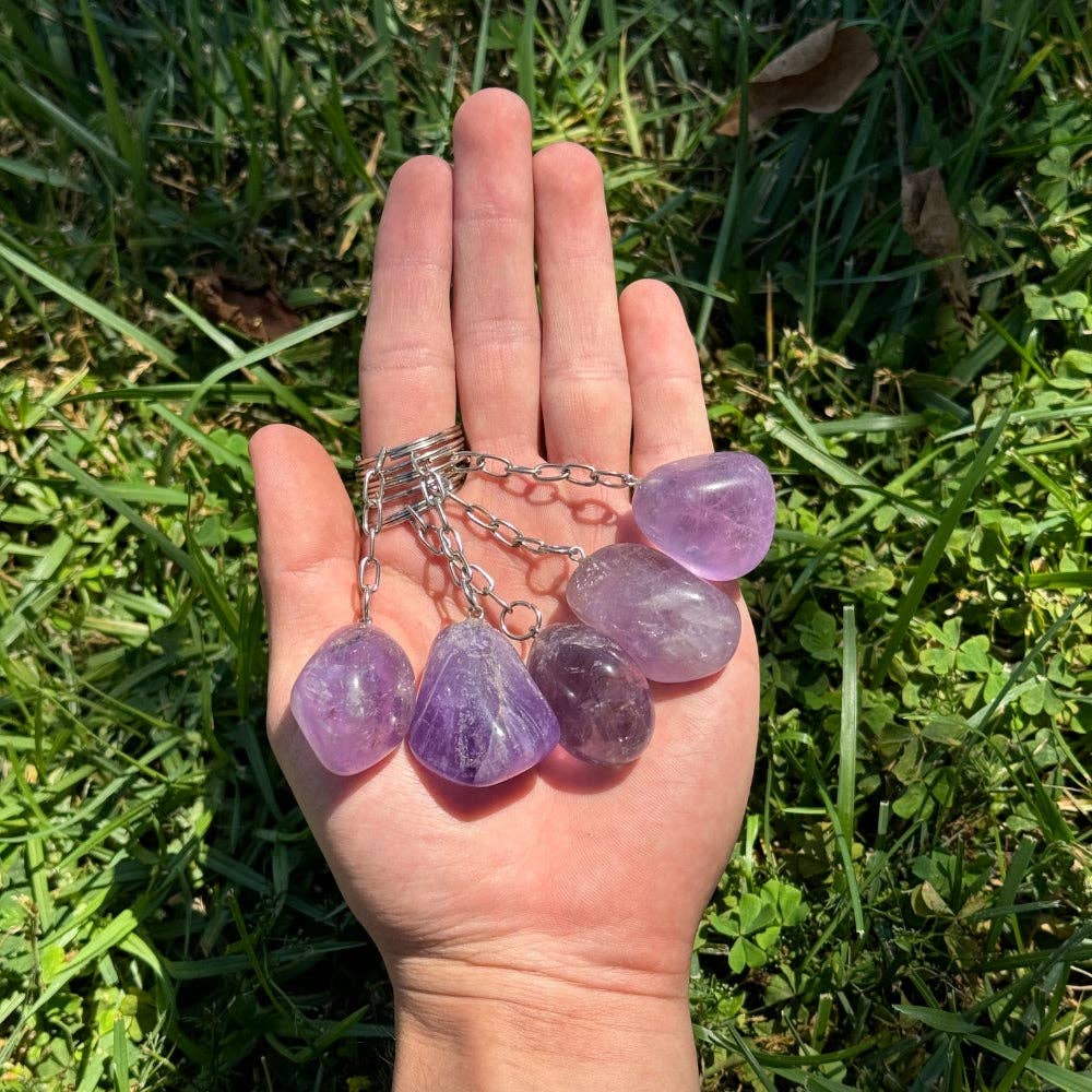 Keychain - Tumbled Amethyst