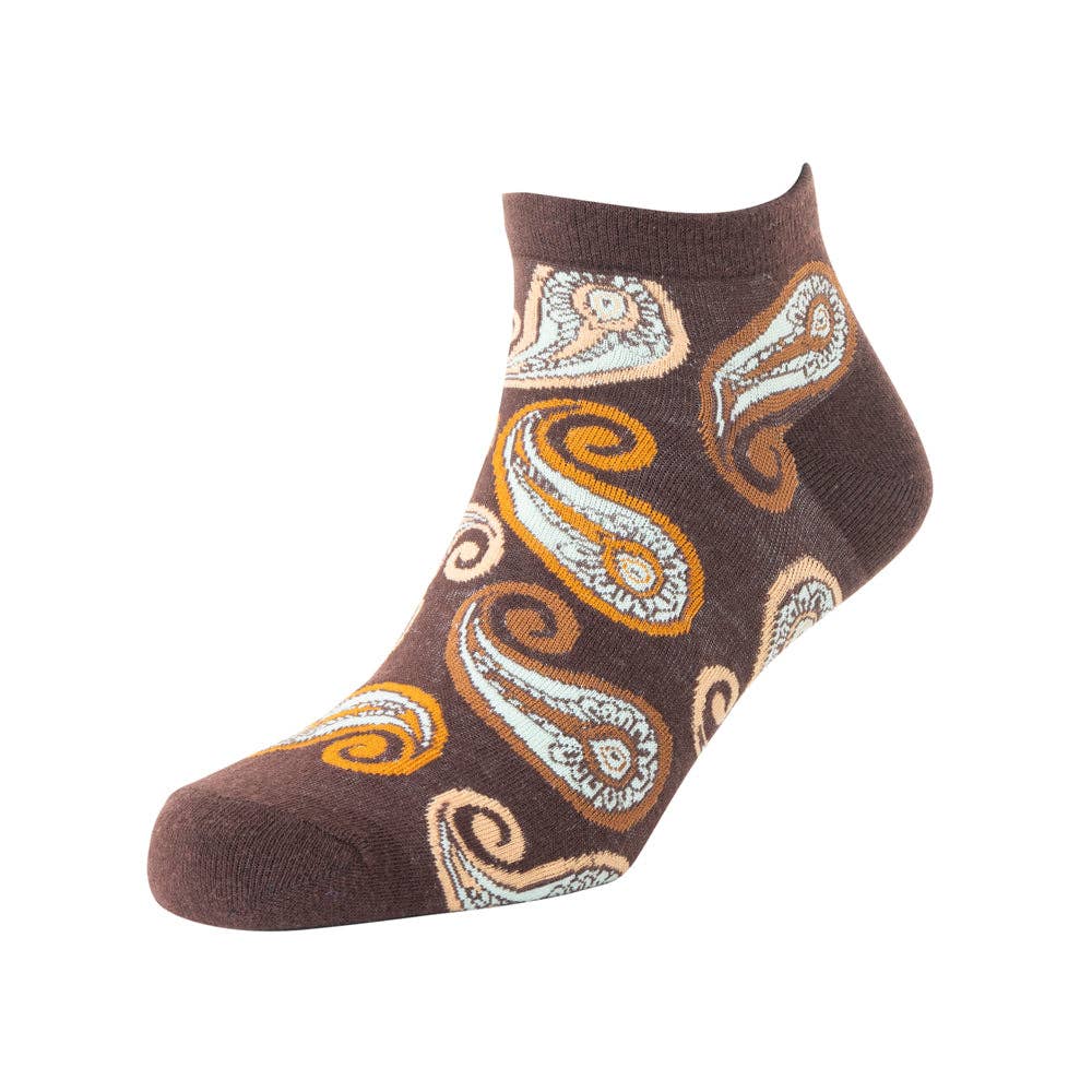 Sunshine Swirl Suzie Ankle Socks In Brown