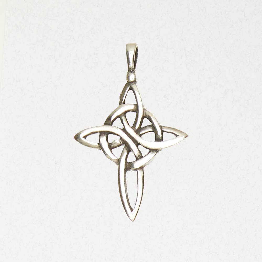 EIRE- Celtic Pewter Pendant Necklace - Celtic Cross
