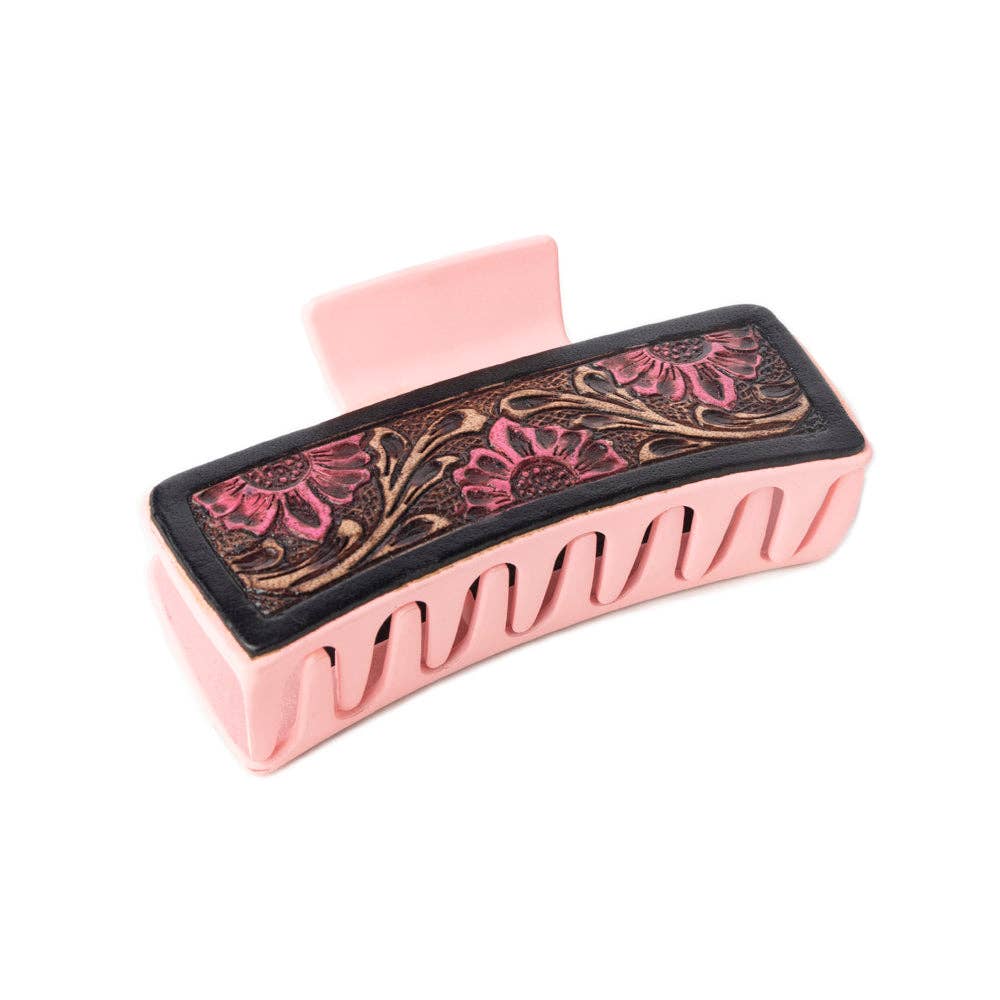 High Vista Hair Comb Clip In Pink & Brown