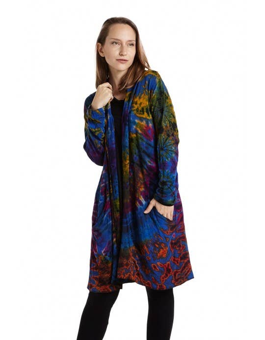Long-Sleeve Tie-Dye Cardigan (TH-1187)