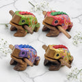 Hand Painted Wooden Frog Carving Musical Instrument