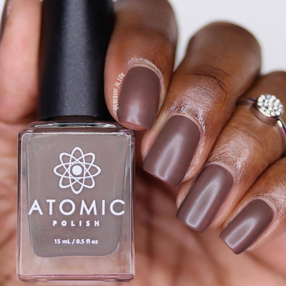 Astatine (At) Matte Brown Nail Polish